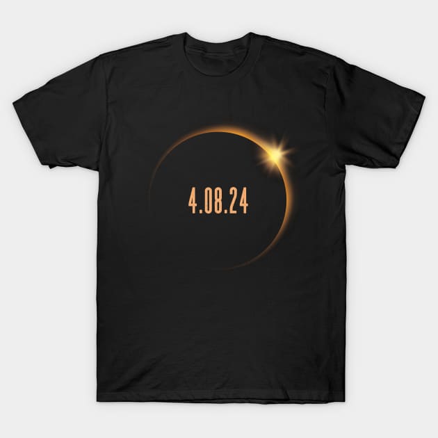 North America Totality Spring 4.08.24 Total Solar Eclipse 2024 T-Shirt by trendingoriginals